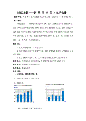 数学七 绿色家园-折线统计图-信息窗一（折线统计图）-教案、教学设计-部级公开课-青岛版五年级上册(配套课件编号：81da1).doc