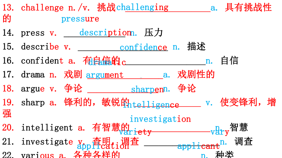 (2019版)外研版高中英语必修第一册Unit 1 A new start 词汇 ppt课件.pptx_第3页