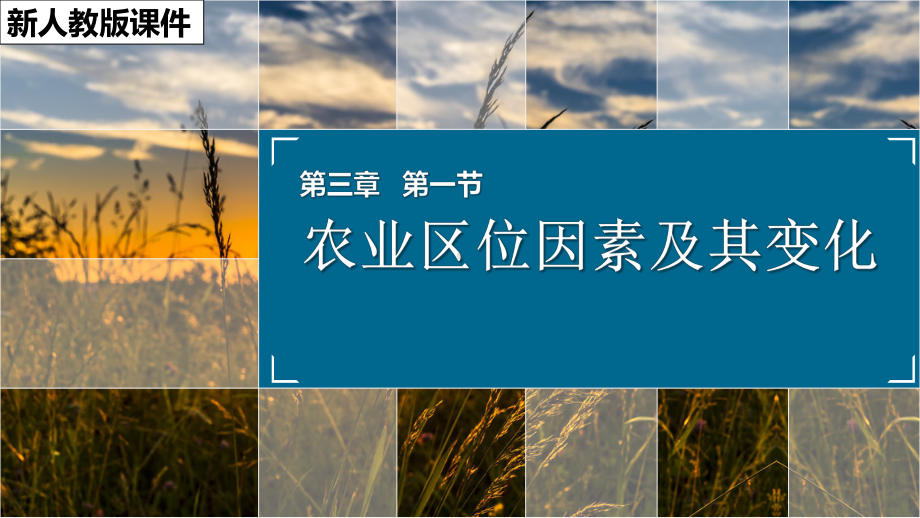 （2019版）人教版高中地理必修第二册第三章第一节农业区位因素及其变化 ppt课件.pptx_第1页