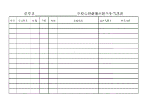 XXX县XX学校心理健康问题学生信息表.xlsx