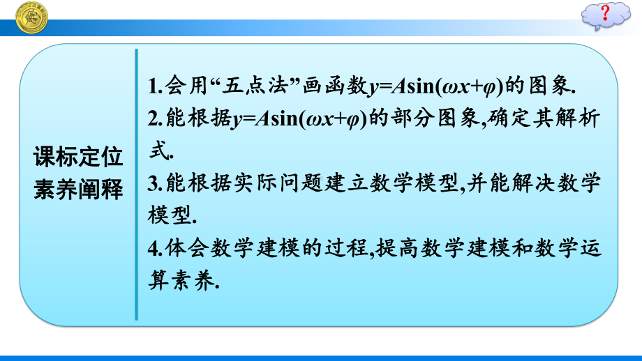 （高中数学必修第一册 优化设计配套课件）5.6第2课时　画函数y=Asin(ωx+φ)的图象.pptx_第3页