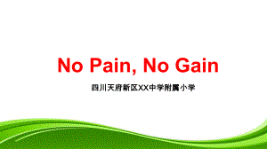 精品英语课PPT：No Pain, No Gain 教学设计 29页.pptx