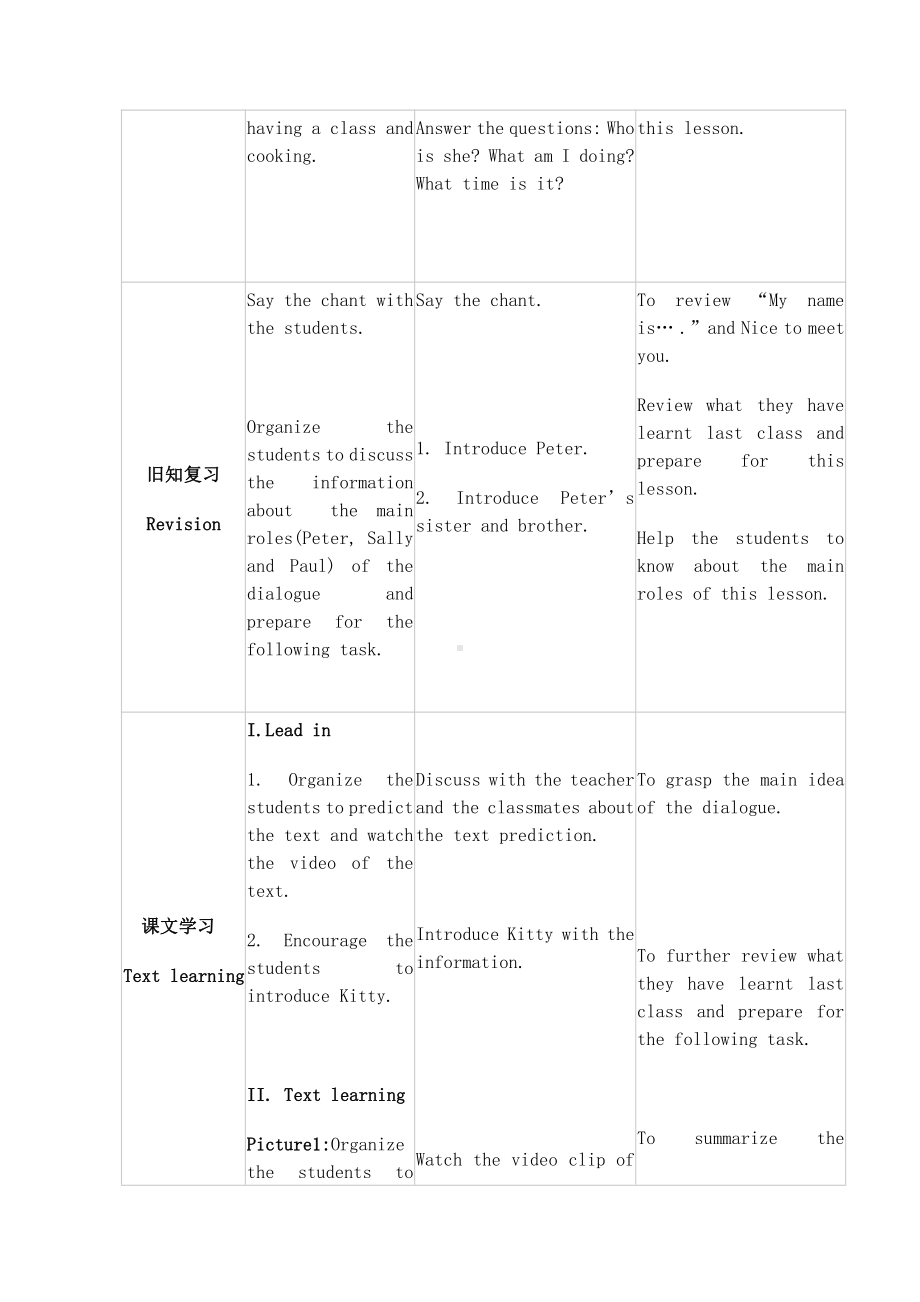 Module 1 Getting to know you-1 Meeting new People-教案、教学设计-部级公开课-沪教版四年级上册英语(配套课件编号：91466).doc_第2页