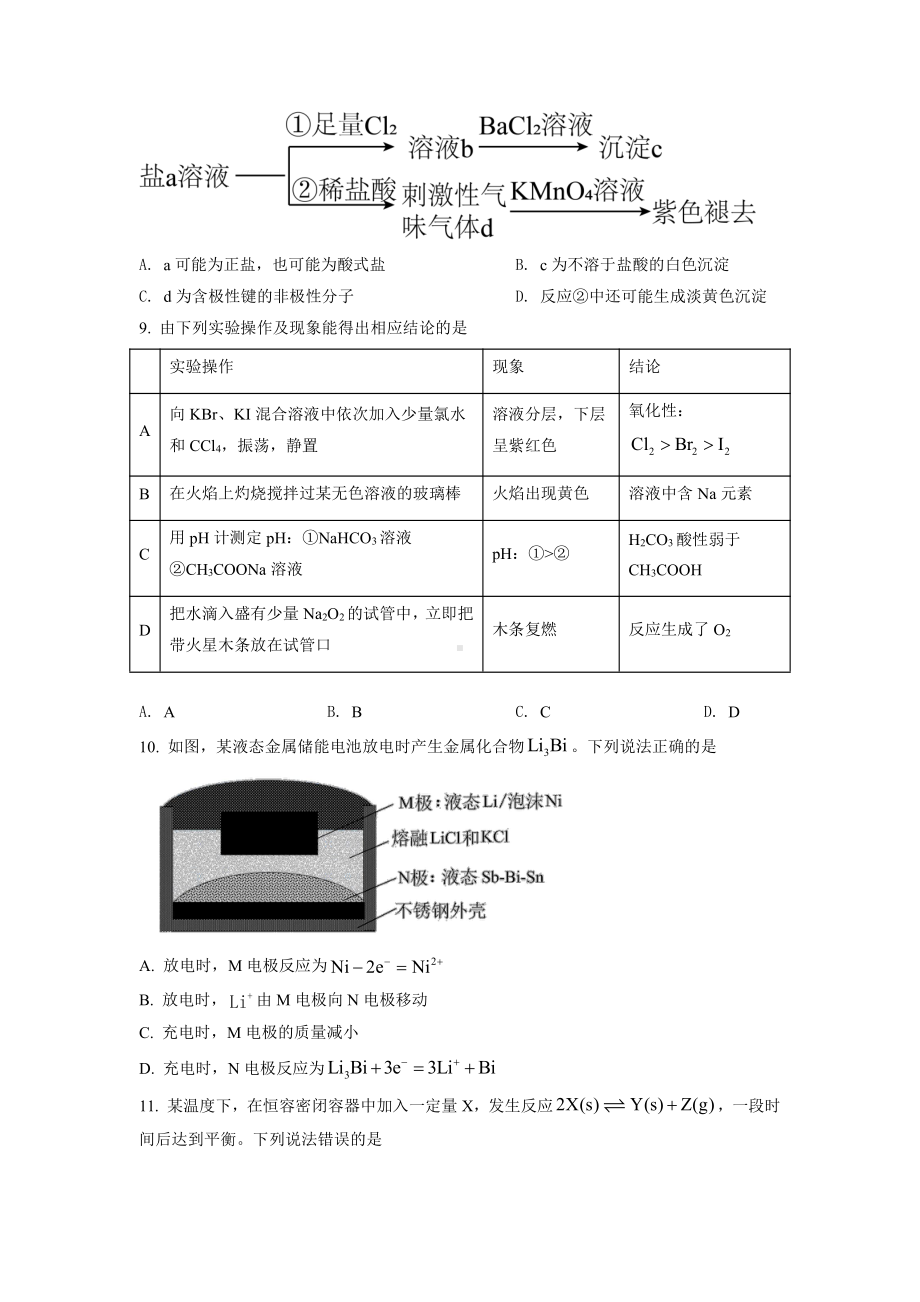 2021年高考真题-化学（辽宁卷）.doc_第3页