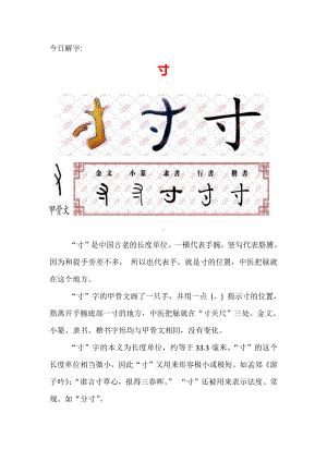 （汉字深度解析）今日解字：寸.docx