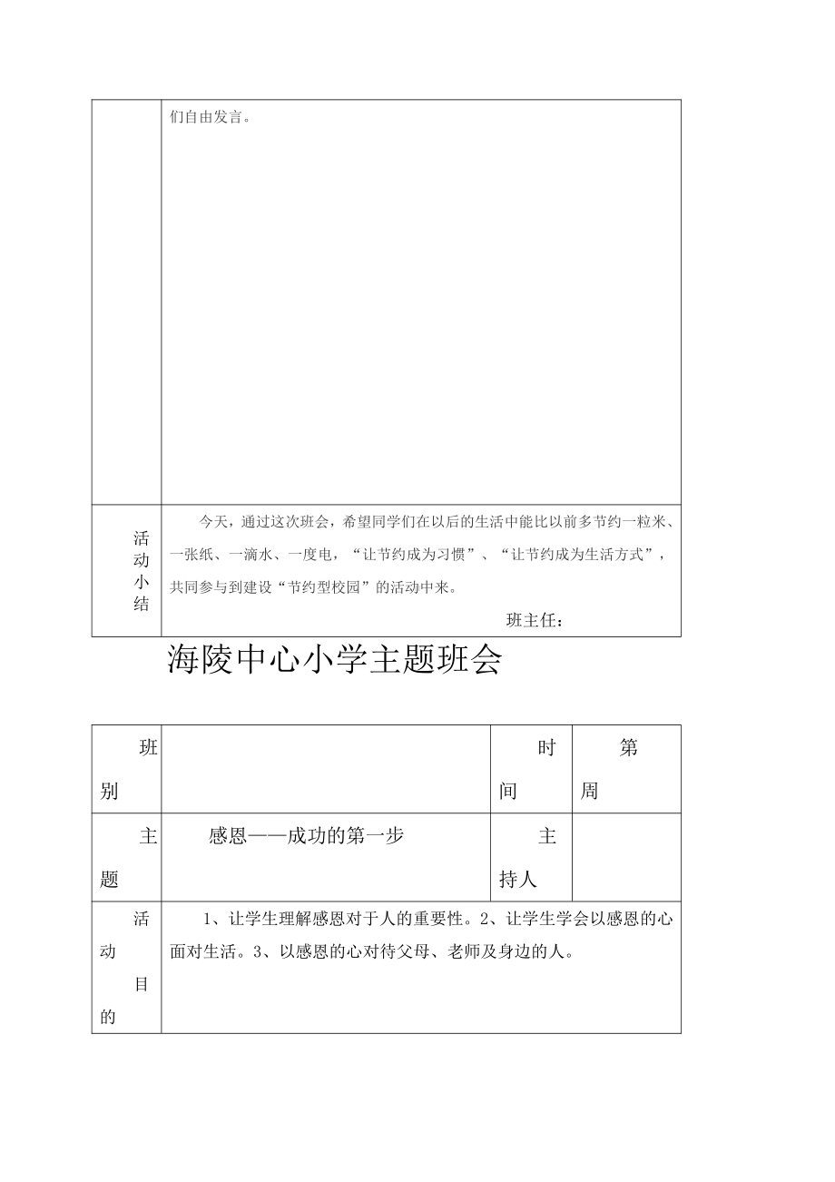 （中小学校主题班会队会资料）节约主题班会.doc_第2页