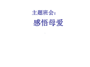 （中小学校主题班会队会资料）感悟母爱.ppt