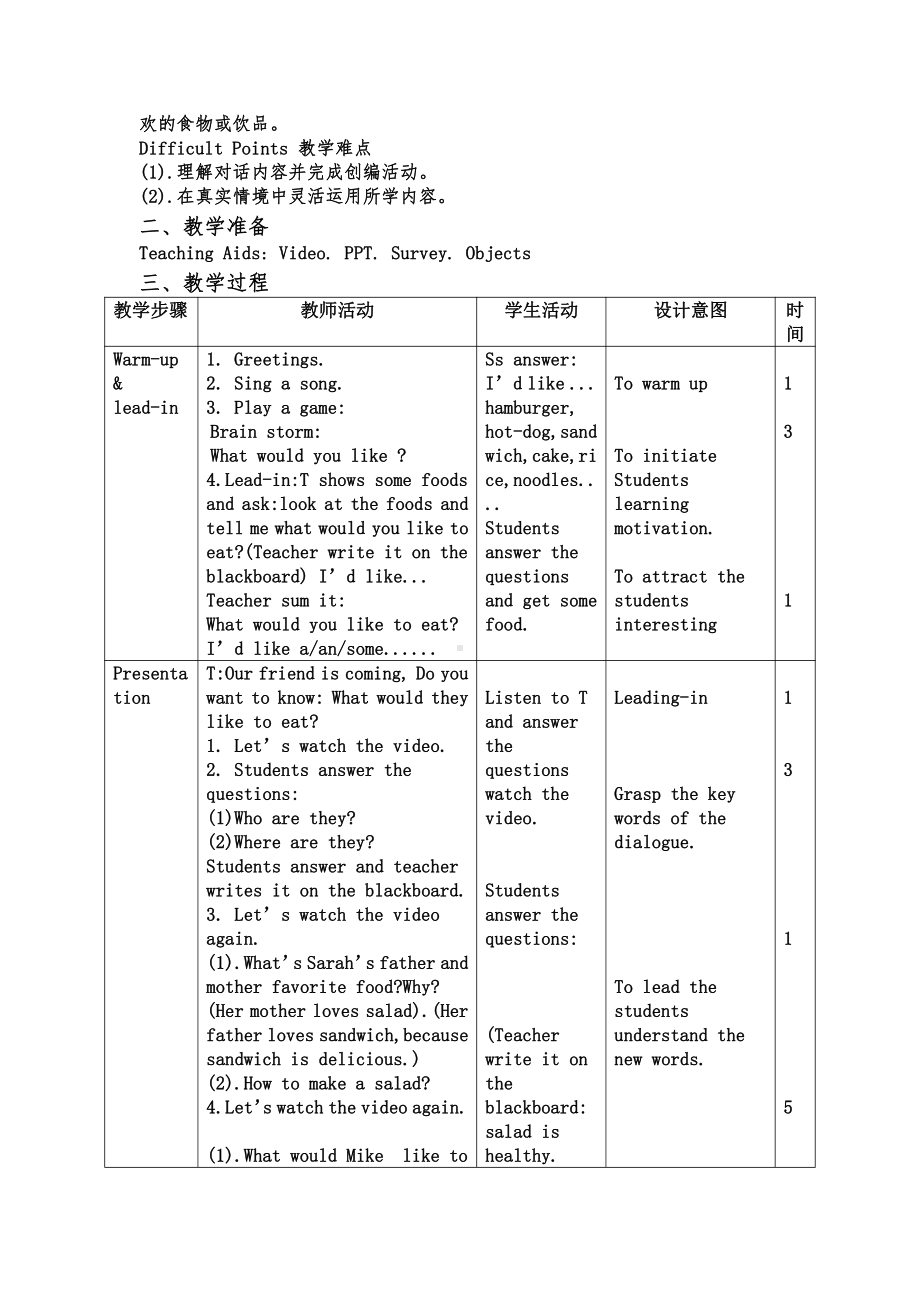 Unit 3What would you like -B-教案、教学设计-部级公开课-人教版pep五年级上册英语(配套课件编号：a3c17).doc_第2页