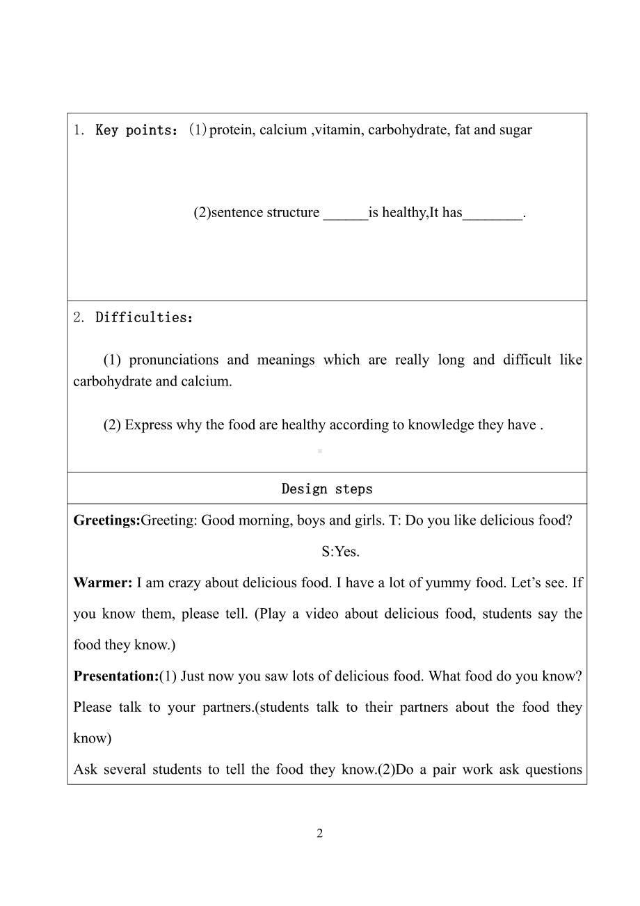 Unit 3What would you like -C-教案、教学设计-部级公开课-人教版pep五年级上册英语(配套课件编号：e0670).doc_第2页