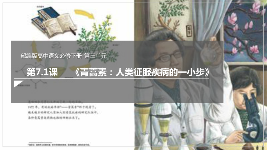 部编新教材高一下《语文》必修2-7.1 《青蒿素：人类征服疾病的一小步》（课件）.pptx_第3页