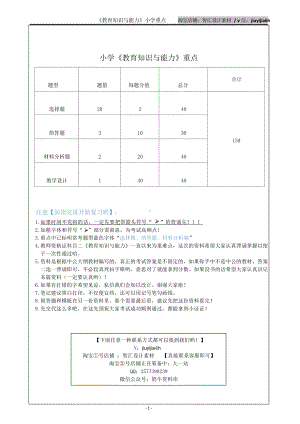 （教师资格考试）小学《教育知识与能力》重点.doc