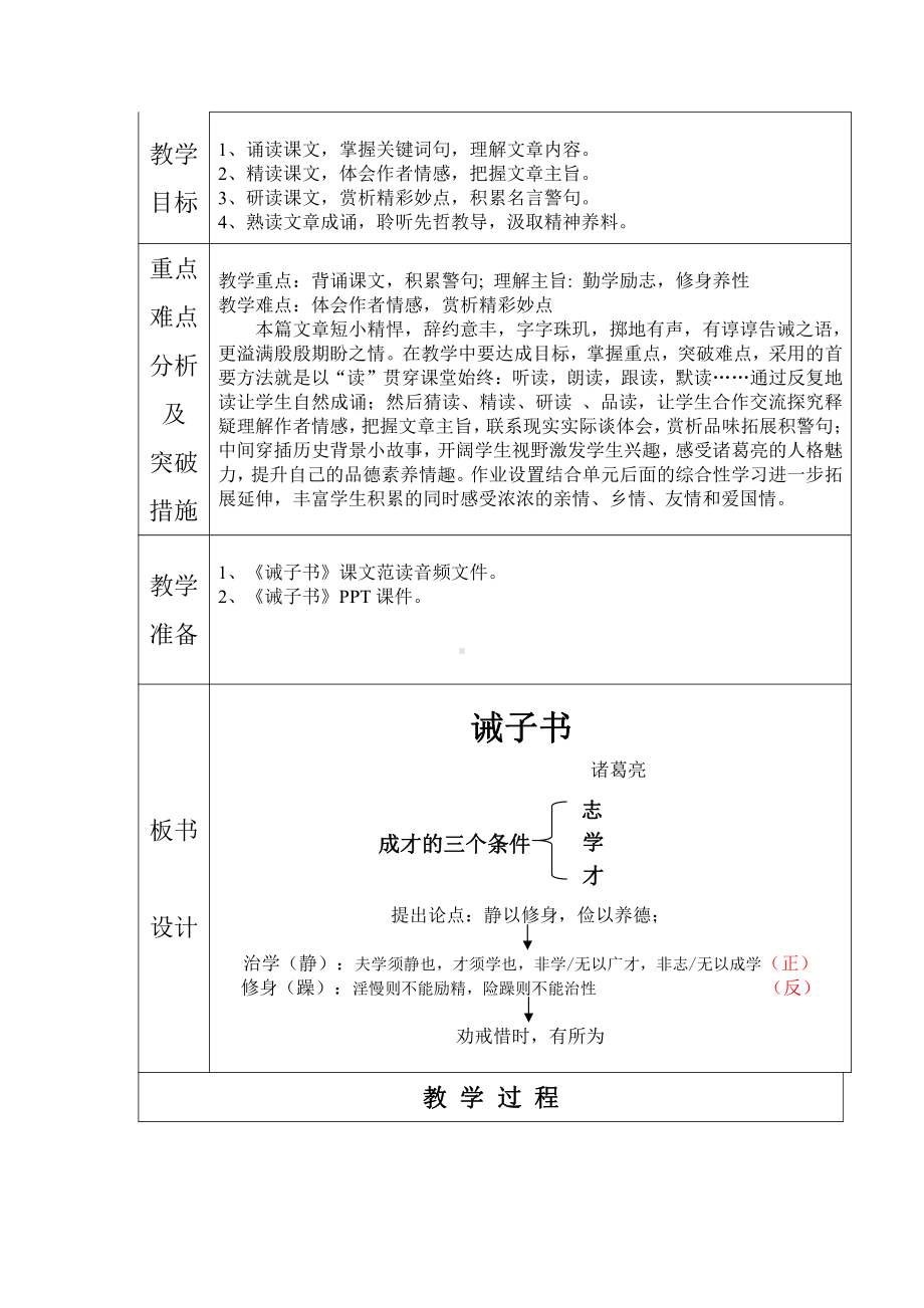 第四单元-阅读-16 诫子书-教案、教学设计-市级公开课-部编版七年级上册语文(编号：d0150).zip(配套课件编号：70a9f).doc_第1页