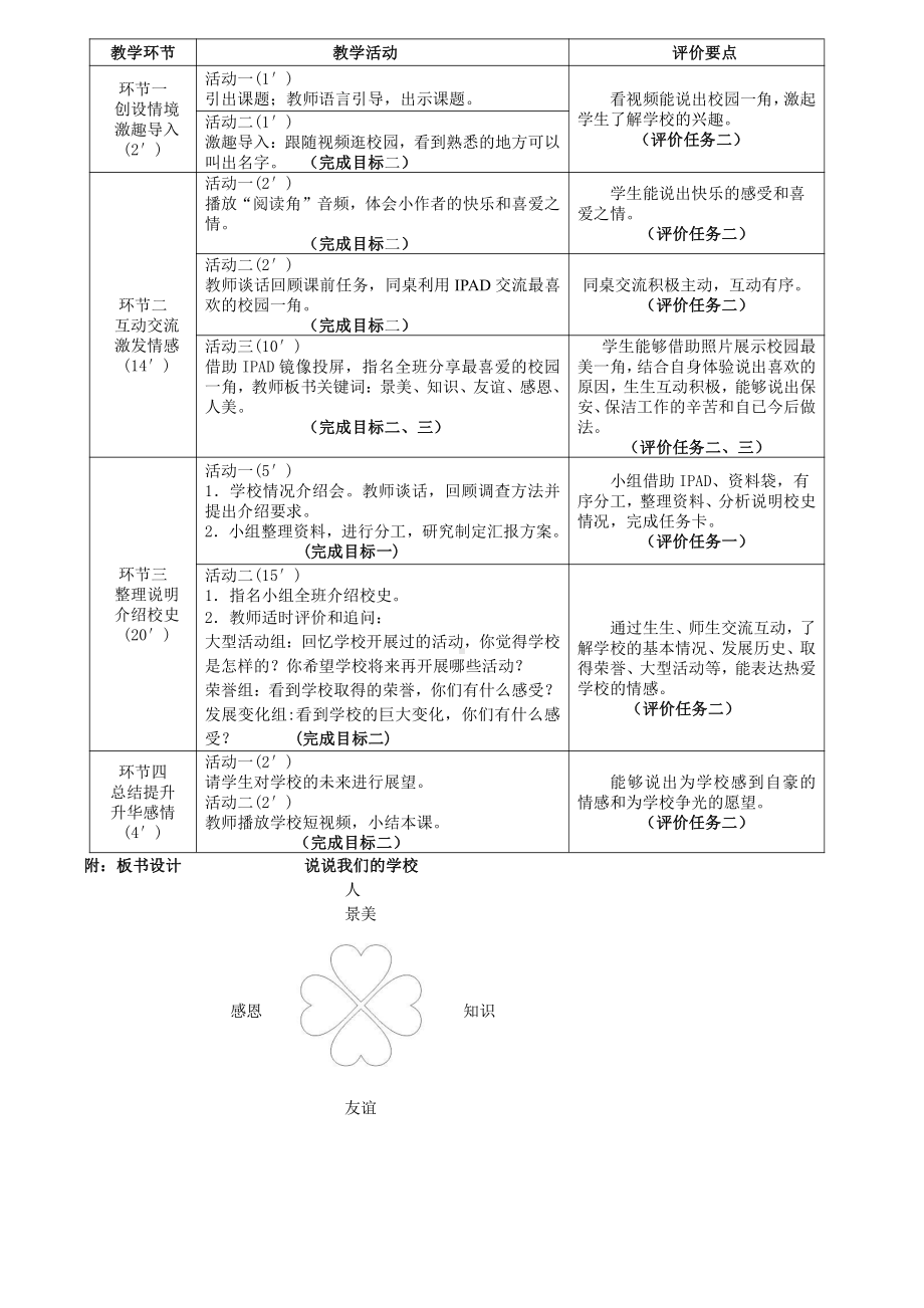 第二单元 我们的学校-4 说说我们的学校-教案、教学设计-部级公开课-部编版三年级上册道德与法治(配套课件编号：d0102).doc_第2页