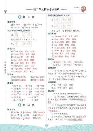 部编语文二年级上册第二单元核心考点清单.doc