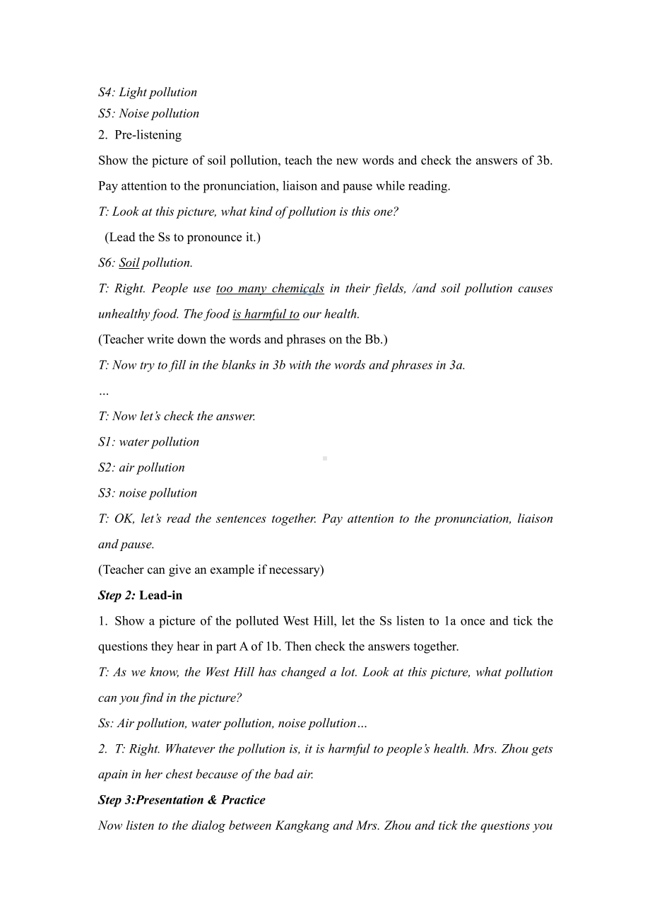 Unit 2 Saving the Earth-Topic 1 Pollution has caused too many problems.-Section B-教案、教学设计-市级公开课-仁爱科普版九年级上册(配套课件编号：50632).docx_第3页