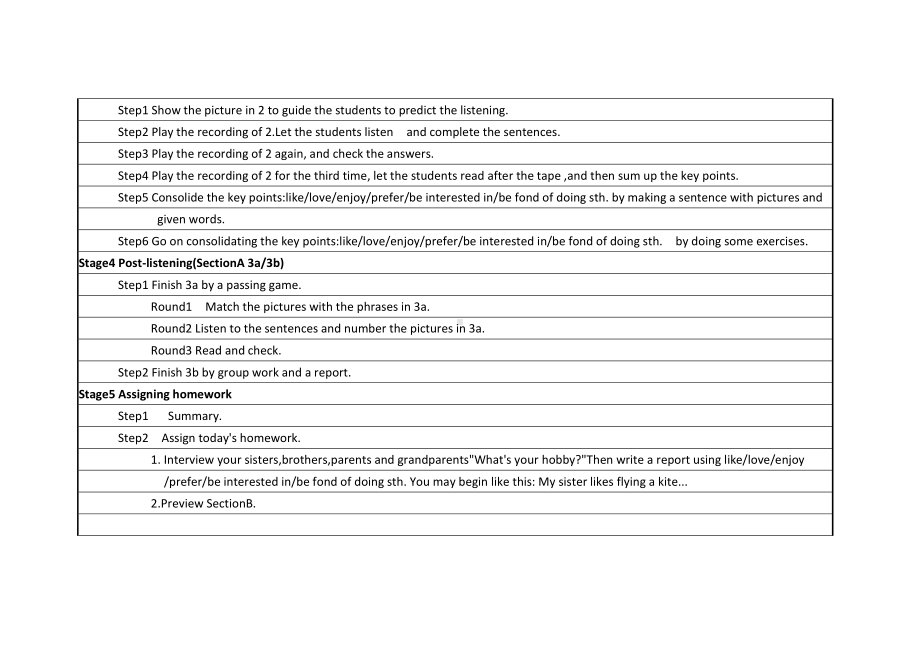 Unit 3 Our Hobbies-Topic 1 What's your hobby -Section A-教案、教学设计-部级公开课-仁爱科普版八年级上册(配套课件编号：60d8e).doc_第2页