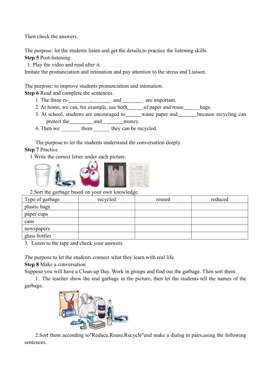 Unit 2 Saving the Earth-Topic 3 What can we do at home to protect the environment -Section A-教案、教学设计-市级公开课-仁爱科普版九年级上册(配套课件编号：0091a).docx_第2页