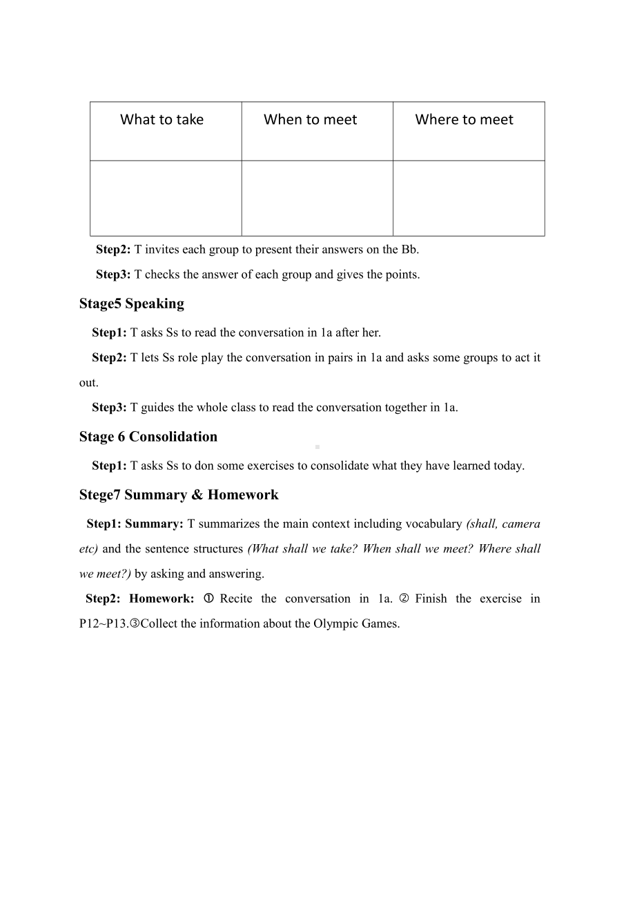 Unit 1 Playing Sports-Topic 3 The school sports meet is coming.-Section B-教案、教学设计-市级公开课-仁爱科普版八年级上册(配套课件编号：61caf).docx_第3页