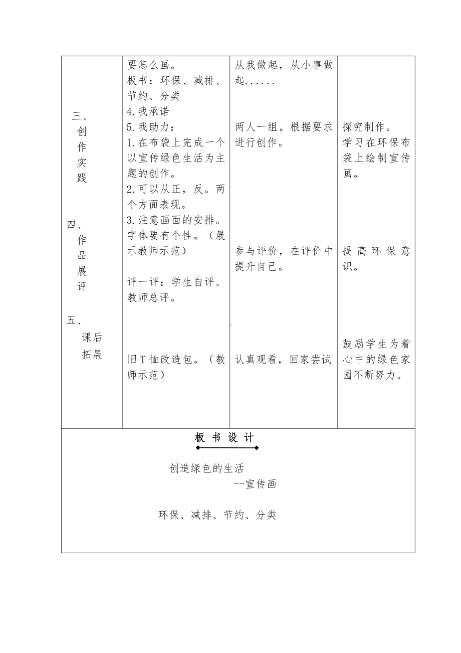 第9课 创造绿色的生活-教案、教学设计-省级公开课-人美版五年级上册美术(配套课件编号：50046).docx_第3页