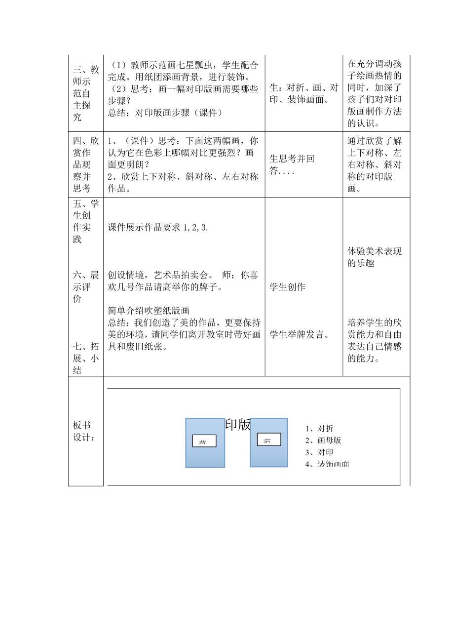 第12课 对印版画-教案、教学设计-省级公开课-人美版三年级上册美术(配套课件编号：d19a9).doc_第2页