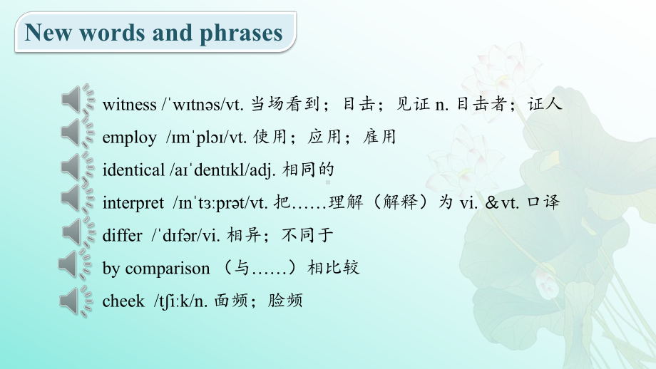 Unit 4 Body Language 词汇预习ppt课件-（2019）新人教版高中英语选择性必修第一册.pptx_第3页