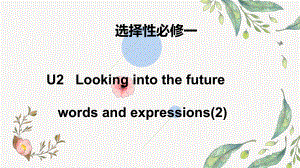 Unit2 Words and expressions(2)ppt课件 -（2019）新人教版高中英语选择性必修第一册.pptx