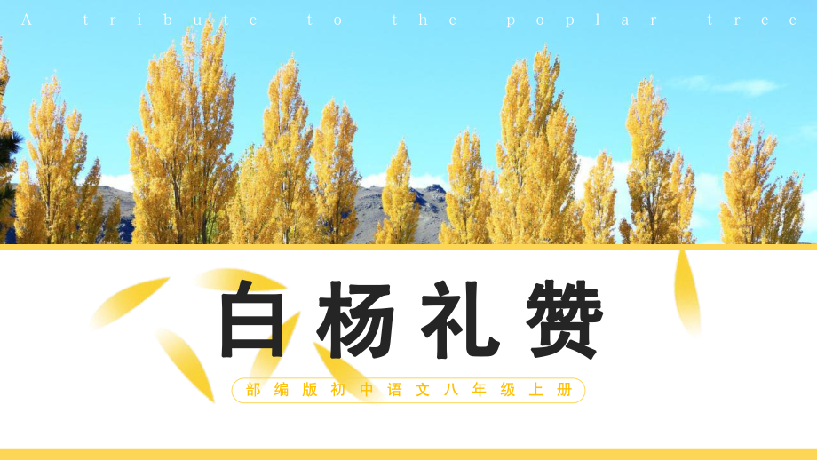 部编版初中语文八年级上册《白杨礼赞》公开课教学课件PPT模板下载.pptx_第1页