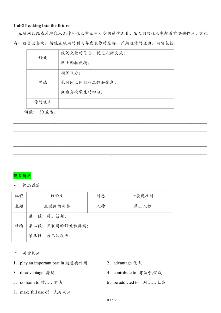 （2019版）人教版选择性必修第一册英语Unit1-Uinit5单元话题作文归纳期中复习（含答案）.docx_第3页