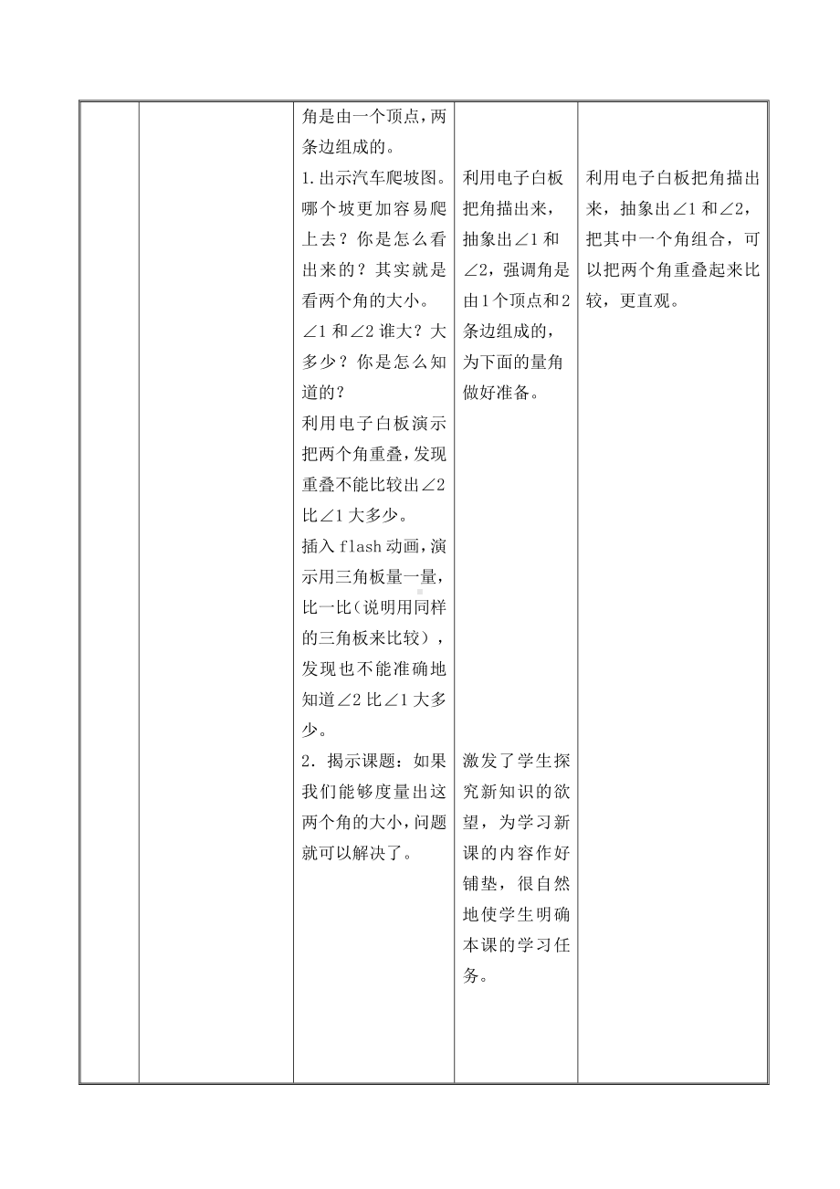 3　角的度量-角的度量-教案、教学设计-省级公开课-人教版四年级上册数学(配套课件编号：f28e6).doc_第2页