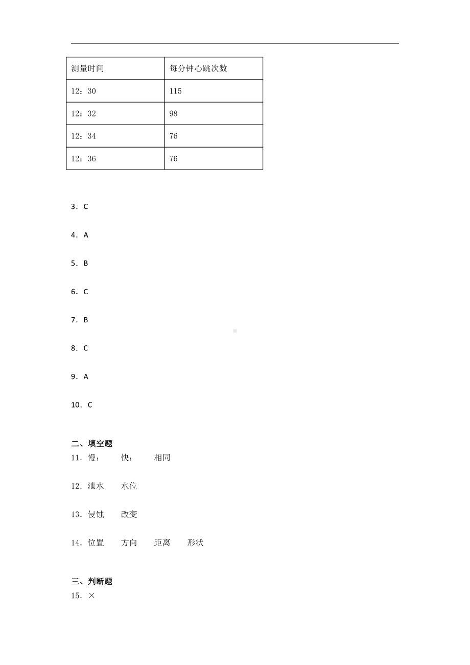 2021新教科版五年级上册科学期末综合练习（含答案） (3).docx_第3页