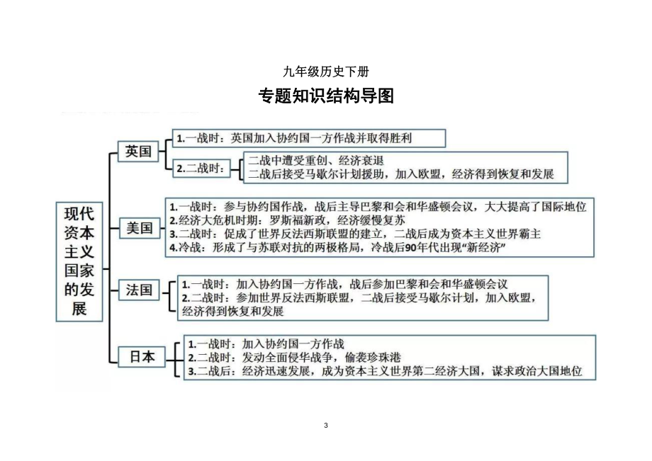 初中历史部编版九年级下全册专题知识结构导图.doc_第3页