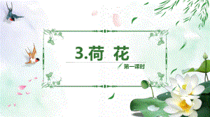 （班海精品）最新部编版语文三年级下册-3.荷花 第1课时（优质课件）.pptx