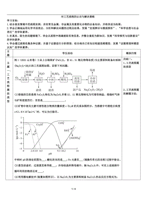 高考化学微专题复习《对工艺流程试题的认识与解决策略》.docx