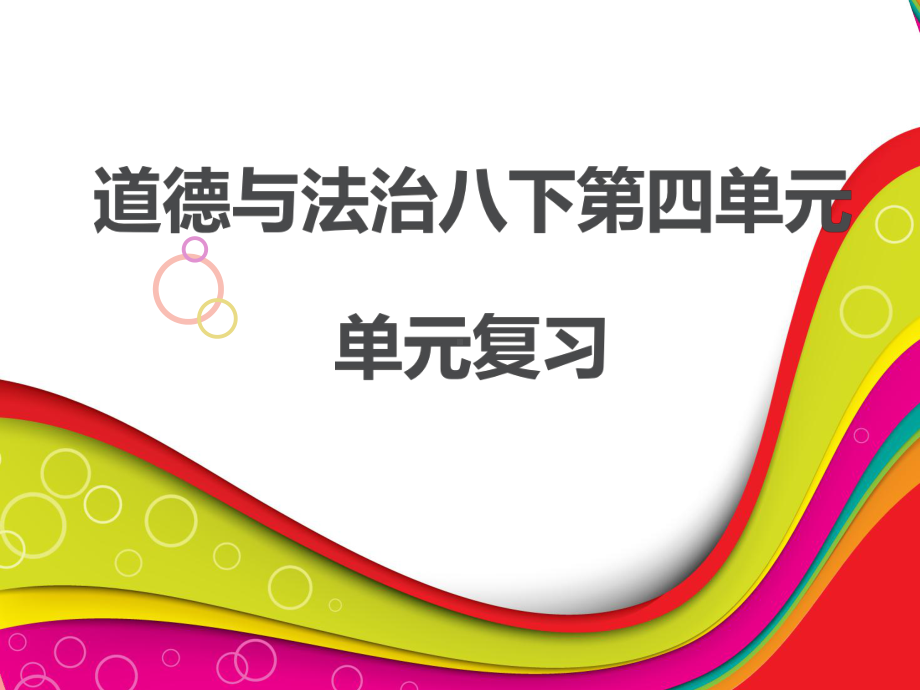 初中道德与法治部编版八年级下册第四单元《崇尚法治精神》复习课件.ppt_第1页