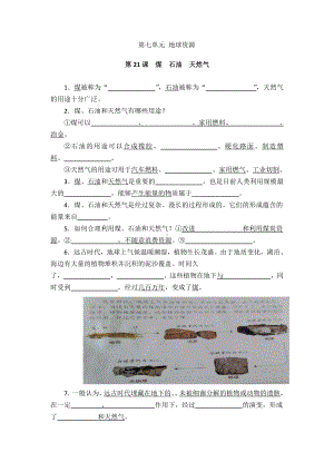 2021新青岛版（五四制）五年级上册科学第七单元 地球资源 同步练习（含答案）.doc