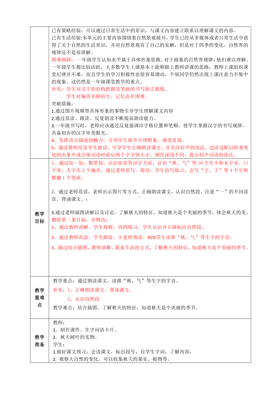 南京某校部编版一年级语文上册《秋天》第2课时教案.docx_第2页