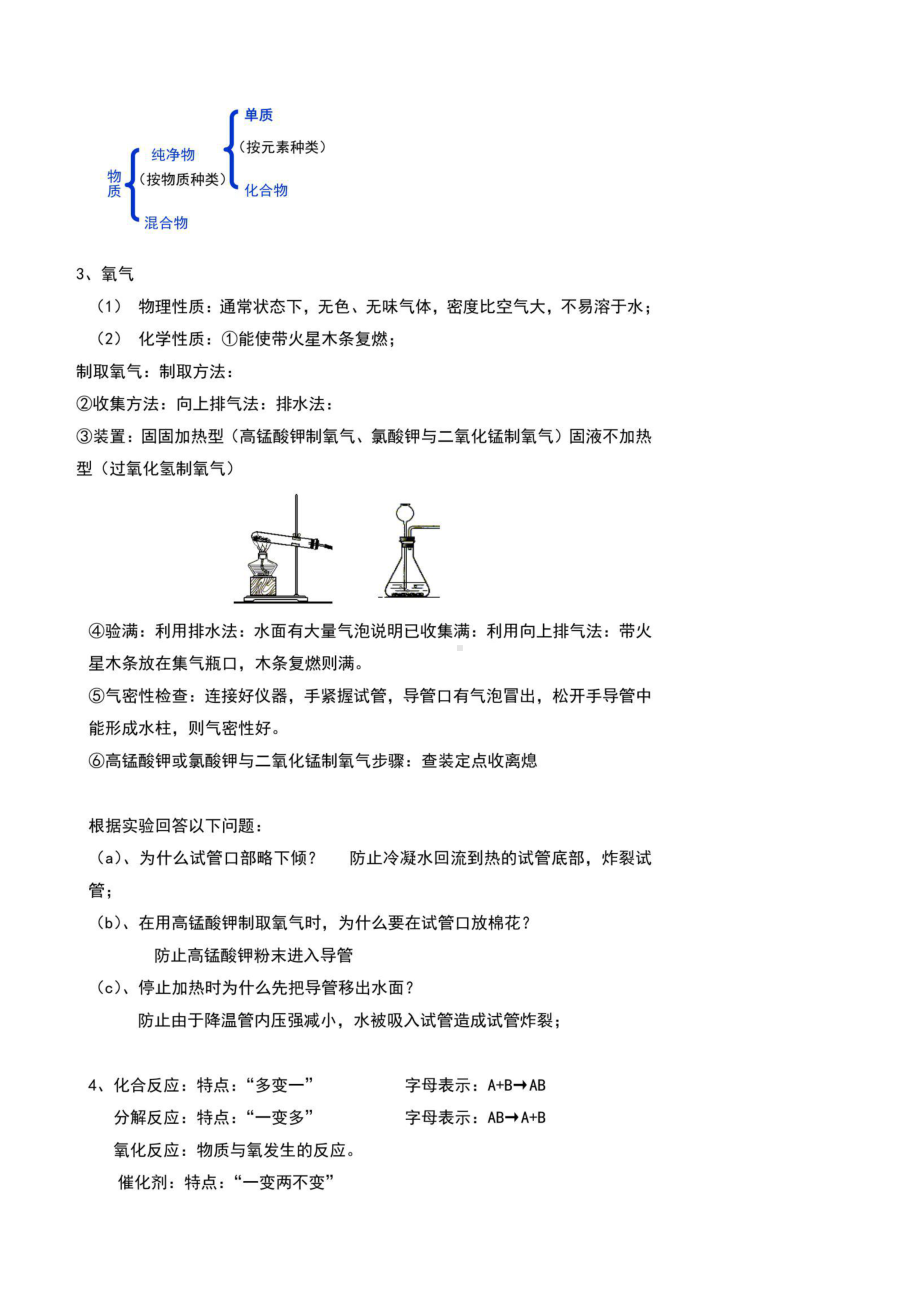 人教版九年级上册化学期末复习知识点提纲（含期末试卷及答案2套）.docx_第3页