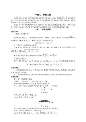 （高三数学总复习指导）专题八 解析几何.doc