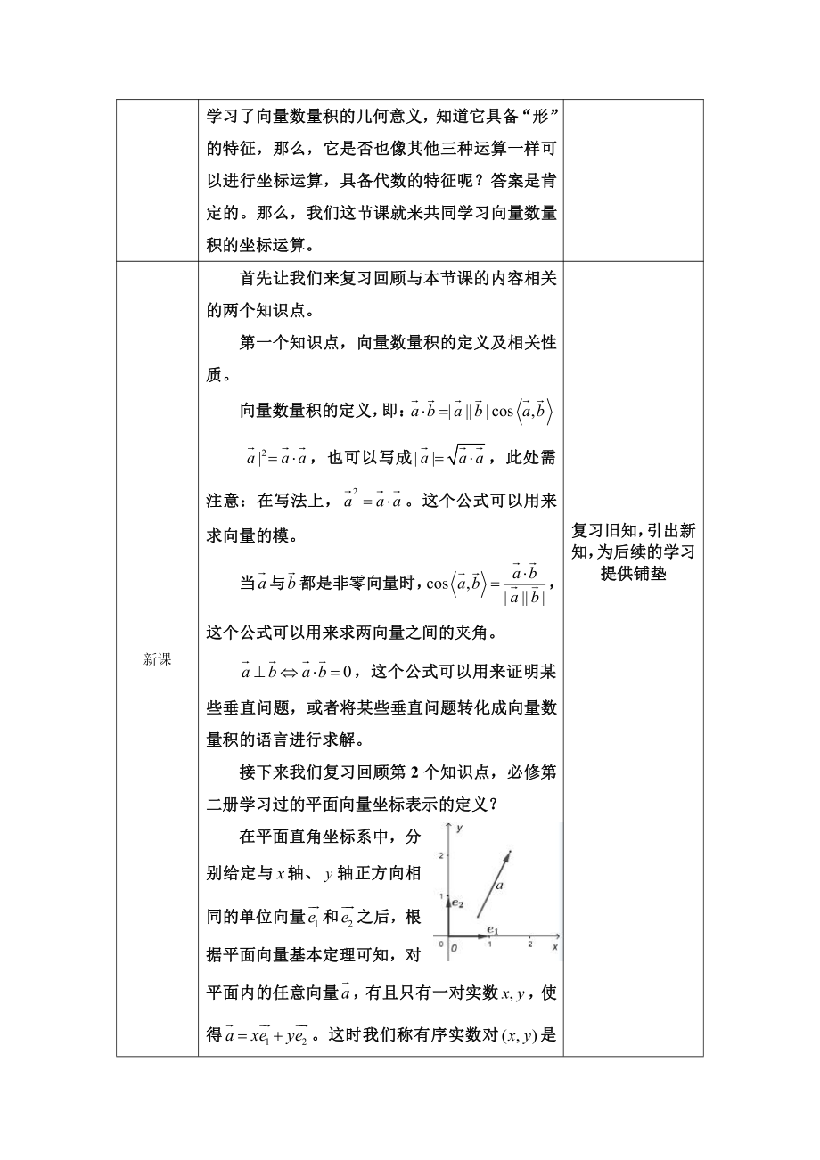 （高中数学 一师一优课系列）高一数学（人教B版）向量数量积的坐标运算-1教案.docx_第2页