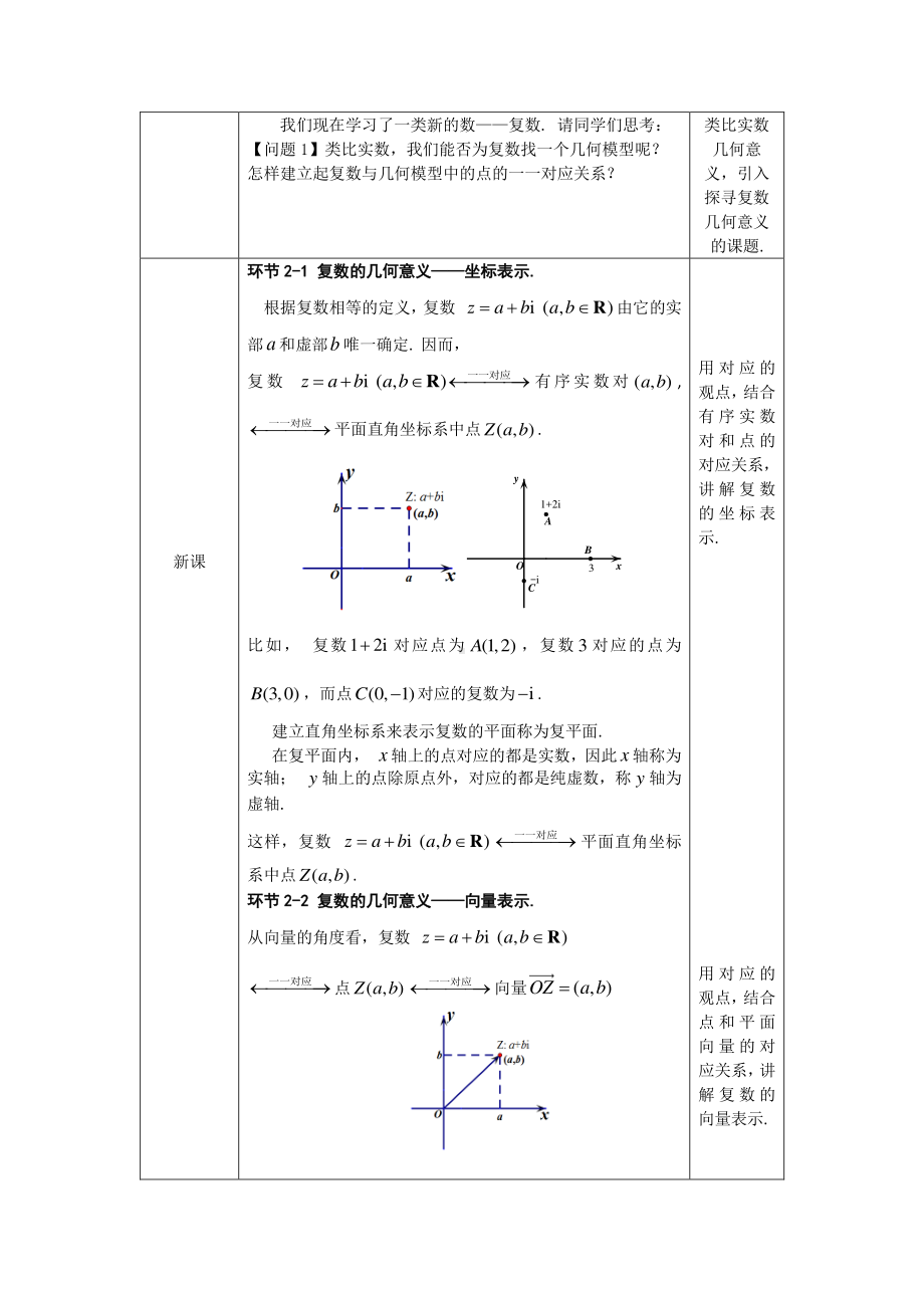 （高中数学 一师一优课系列）高一数学(人教B版)-复数的几何意义-1教案.pdf_第2页