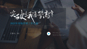 突破自我勇攀高峰20XX年度市场营销工作计划总结PPT展示材料（带内容）.pptx