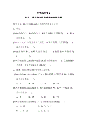 期末-专项提升卷2（含答案）- 2020-2021学年数学五年级下册-青岛版.docx