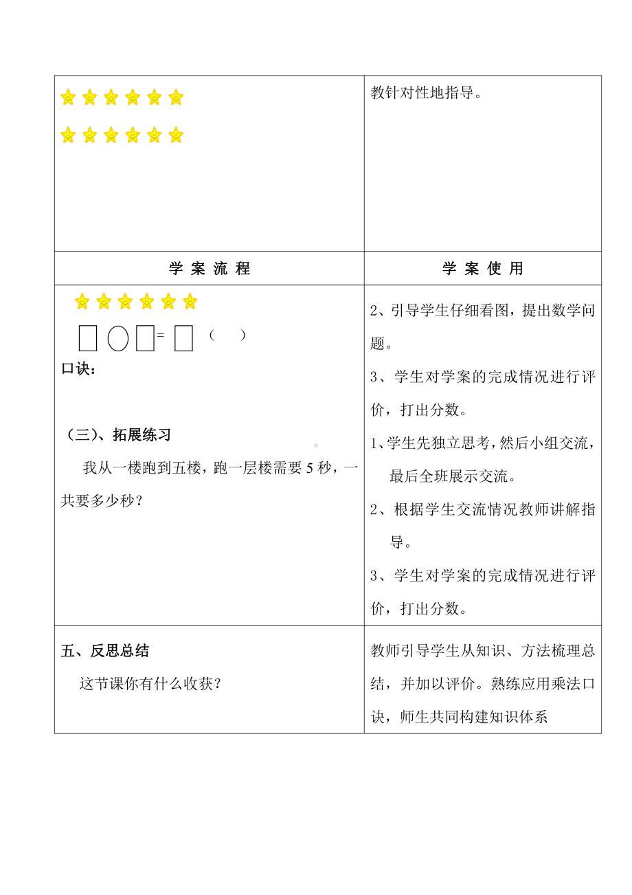 五 2～5的乘法口诀-回家路上-教案、教学设计-市级公开课-北师大版二年级上册数学(配套课件编号：31921).doc_第3页