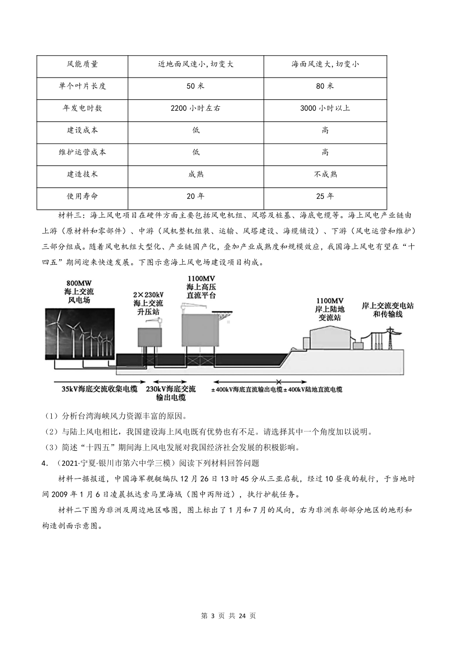 2022年高考地理二轮复习：对比分析类主观题专项练习题汇编（含答案解析）.docx_第3页