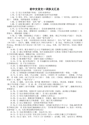 初中语文文言文一词多义汇总（共180个）.doc