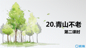 （班海精品）部编版语文六年级上册-20.青山不老 第2课时（优质课件）.pptx