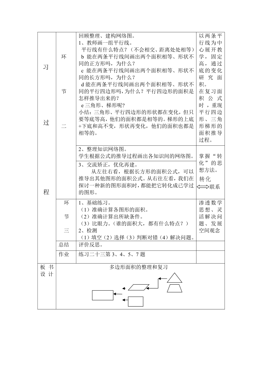 6　多边形的面积-整理和复习-教案、教学设计-省级公开课-人教版五年级上册数学(配套课件编号：008a7).doc_第2页