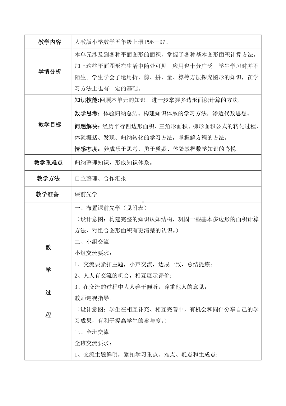 6　多边形的面积-整理和复习-教案、教学设计-部级公开课-人教版五年级上册数学(配套课件编号：91d43).docx_第1页