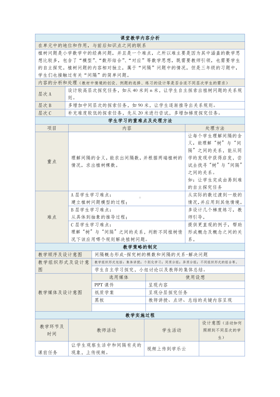 九 探索乐园-植树问题-教案、教学设计-市级公开课-冀教版四年级上册数学(配套课件编号：02284).docx_第2页