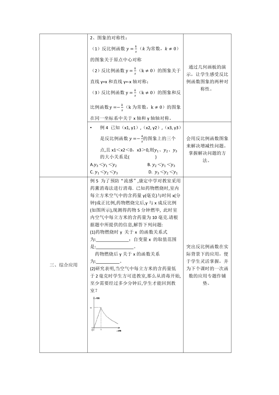 第六章 反比例函数-复习题-教案、教学设计-省级公开课-北师大版九年级上册数学(配套课件编号：c062d).docx_第3页